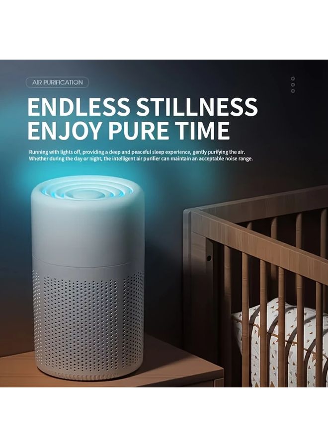 منقي الهواء الأبيض HEPA للمنزل والمكتب وغرفة النوم يزيل الغبار وحبوب اللقاح ووبر الحيوانات الأليفة والروائح - Image 1